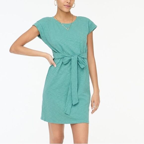 J. Crew Factory Dresses & Skirts - J Crew Factory NWT Knit Tie Waist Mini Dress Size Medium in Frosty Mineral